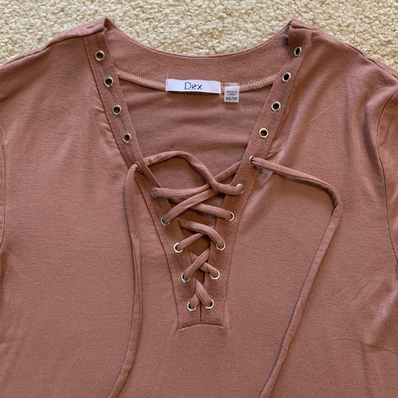 Lace Up T-Shirt - Picture 2 of 4